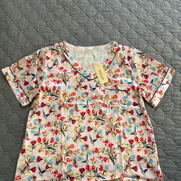 Floral Pajama Set by Ekouaer- Multicolor - Picture 3 of 4
